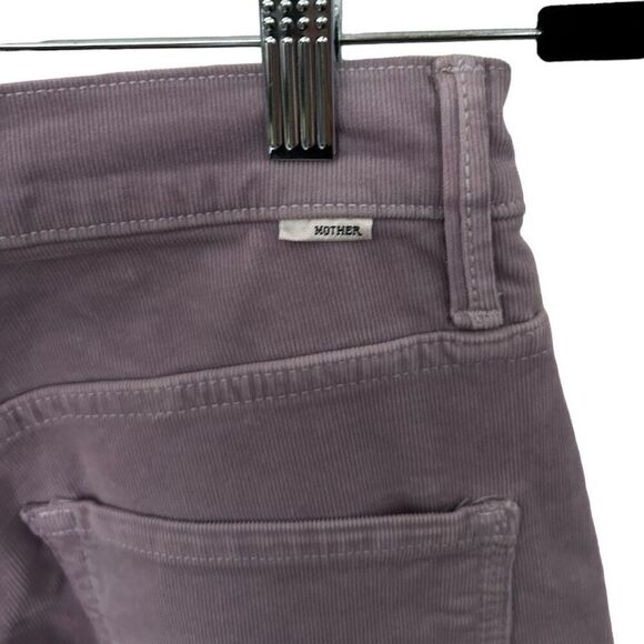 Mother Lavender High Waisted Tunnel Vision Sneak Corduroy Jeans Size 24 Straight - Picture 3 of 14
